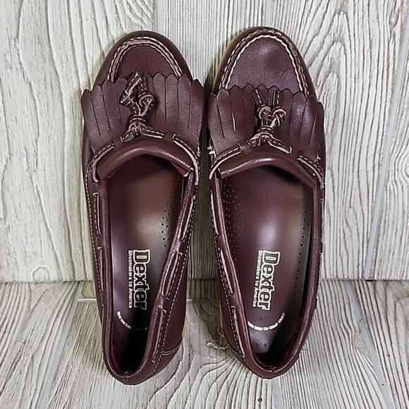 Dexter Leather Wedge Kilt Loafers Womens Size 7 - Picture 6 of 13